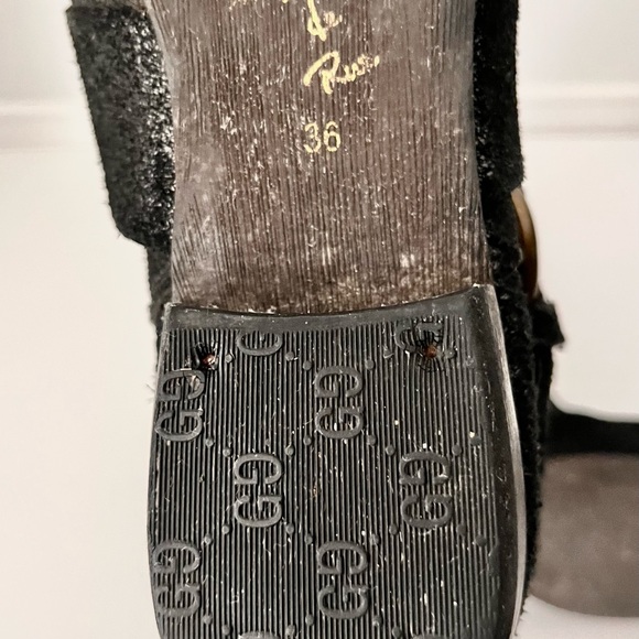 Black Shimmer Dance boots , some luxury markings says something but unsure - Picture 8 of 8